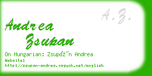 andrea zsupan business card